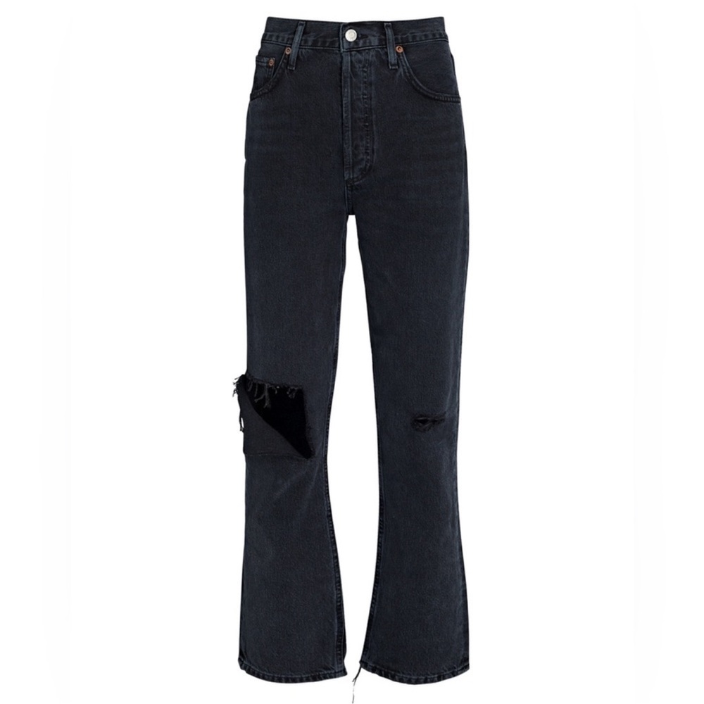 Distressed AGOLDE Black Jeans